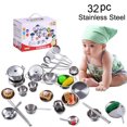 thumbnail image 1 of 32Pcs Set Kids Play House Kitchen Toys Cookware Cooking Utensils Pots Pans Gift, 1 of 8