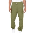 thumbnail image 2 of jsaierl Cargo Pants for Men Casual Outdoor Tactical Pants Drawstring Lightweight Solid Hiking Work Pants with Multi Pockets, 2 of 7