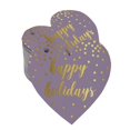 thumbnail image 1 of Inkdotpot 50 Pack Happy Holiday Favor Paper Tag Craft Real Gold Foil Hang Tag, 1 of 1