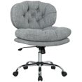 thumbnail image 1 of HOMCOM Armless Office Chair with Wide Thick Padded Seat,Tilt Function, Grey, 1 of 9