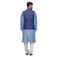 thumbnail image 3 of Atasi Kurta Pyjama pour Homme Veste Col Mandarin Indien Imprimé Ensemble de Tenue Ethnique, 3 of 5
