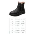 thumbnail image 4 of Bottes d'Hiver Doublées Chaudes Bottines Courtes Bottes pour Femmes Mode pour Randonnée Randonneur Hiver 36 Noir, 4 of 9