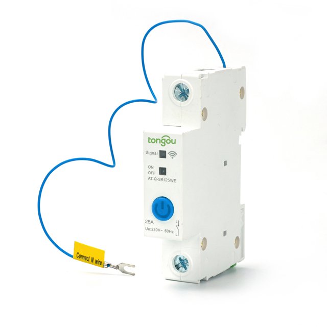 Wi-Fi Intelligent Circuit Breaker 1P Interrupteur de Rail DIN Contrôle par Application Ewelink Compatible avec Alexa et