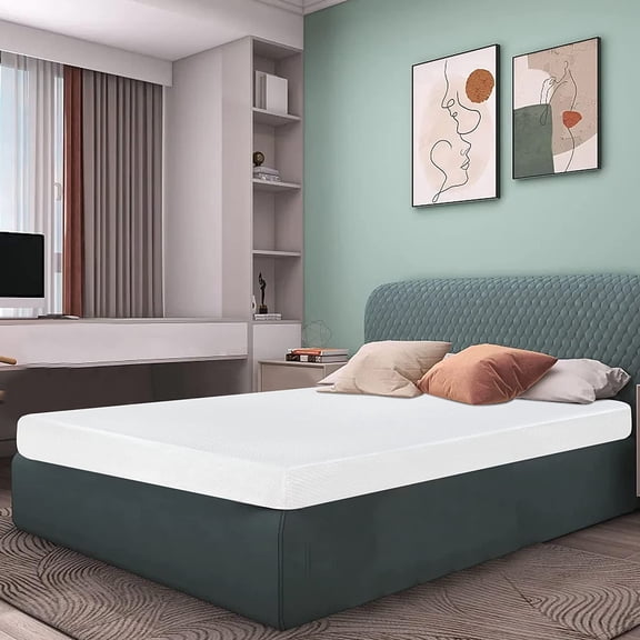 FDW Matelas en Mousse Mémoire Gel de 5 Pouces, Fermeté Moyenne, Certifié CertiPUR-US, en Boîte, Soulagement de la Pression, Blanc