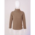 thumbnail image 1 of Yeahdor Chandails Thermiques à Manches Longues pour Garçon Fille, Doublés en Molleton, Couche de Base de Compression, T-Shirts à Col Rond, T-Shirts Doux, Café 140, 1 of 7
