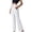 White, variant on RXIRUCGD Ladies Fashionable Solid Color Cotton Loose And Sports Drawstring Double Pocket Yoga Fitness Pants, White, Size: L