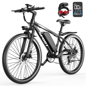 26" Vélo électrique pour adultes avec pic 750W Moteur sans brosse, 35Miles 22MPH Vélo de montagne électrique avec 36V 10AH Batterie amovible, 7-Speed, Suspension de la fourche avant