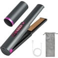 thumbnail image 1 of B-Qtech Cordless Hair Straightener with Ceramic Floating Plate, 3 Temp Settings, 5000mAh Battery Operated Curling Iron for Travel, 1 of 7