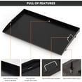 thumbnail image 4 of 36 Inch Flat Top Griddle Replacement Top for Blackstone 36" 4-Burner Gas Grill Cooking Station, Ceramic Coated Steel Griddle Top Replacement with Rear Grease System, Black, 4 of 8