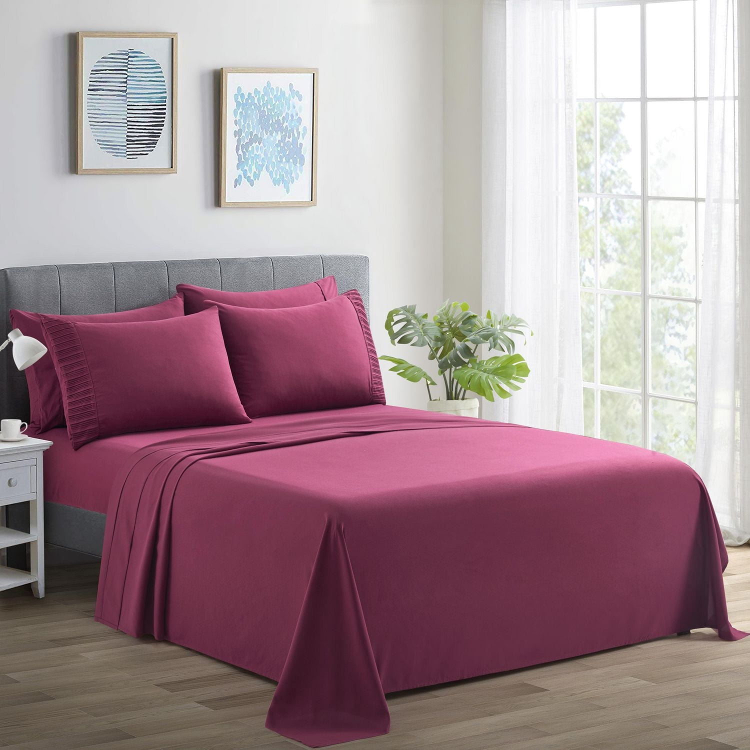 Literie Marina Decoration, draps toutes saisons, ultra doux, soyeux et à poches profondes, en rayonne de bambou