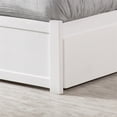 thumbnail image 4 of Lit Plateforme Complet en Bois Richmond avec Pied de Lit et Tiroirs de Rangement, Blanc, 4 of 9