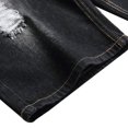 thumbnail image 4 of Pisexur Half Shorts Jeans Men's Ripped Trunks Stretchy Washed Jeans Trunks Cut-Off Classic Fit Biker Jeans Trunks, 4 of 9