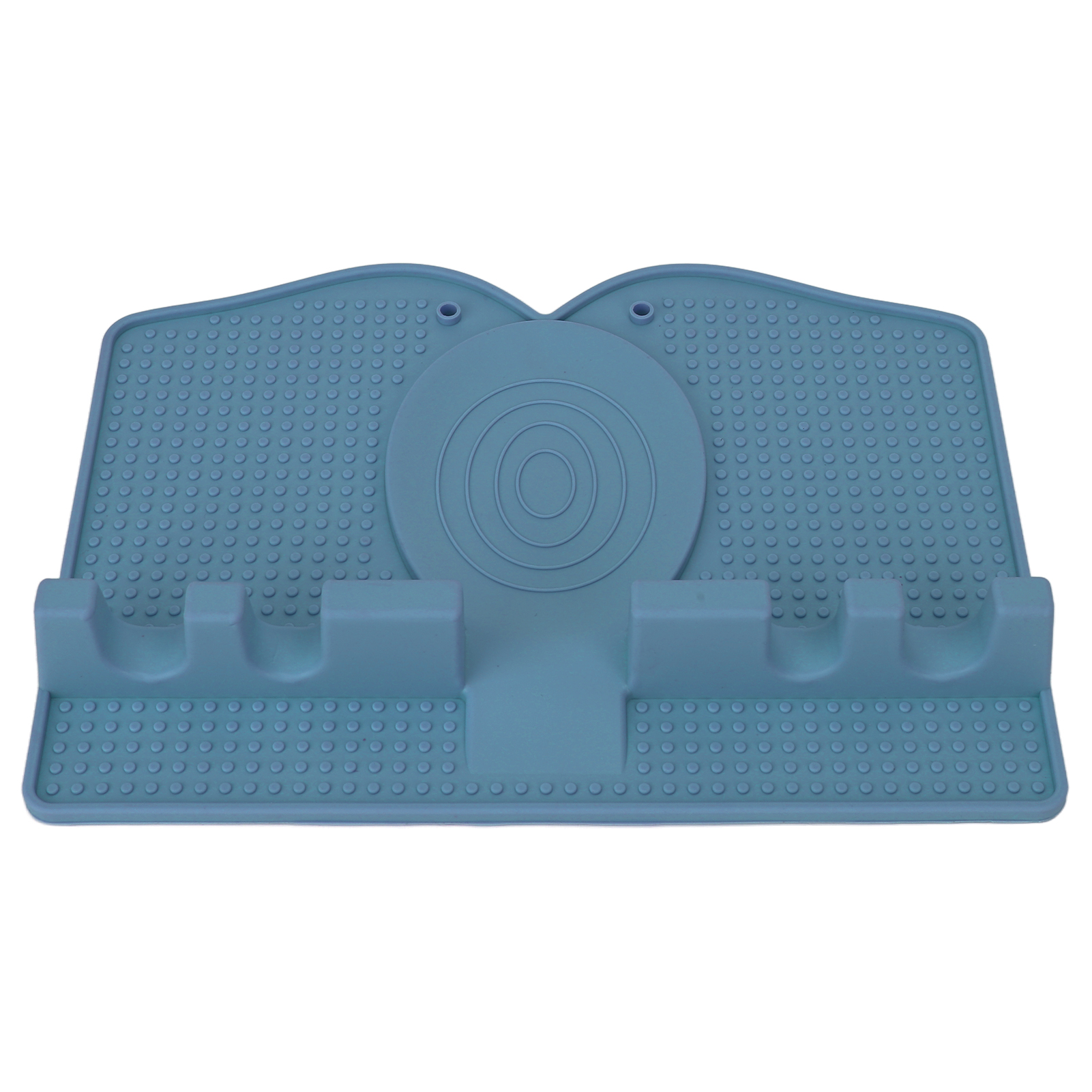 Silicone Spoon Rest, Silicone Multiple Utensil Rest Utensils Holder For Spoons Grey Heat Spoon Rest Holder With Drip Pad For Stove Top Kitchen
