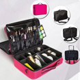 thumbnail image 3 of Étui Cosmétique Grande Capacité Portable Oxford Drap Artiste Sac de Rangement avec Diviseurs Réglables pour les Femmes, 3 of 11