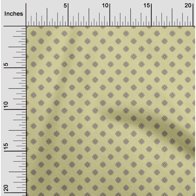 oneOone Polyester Lycra Fabric Mandala Geometric Print Fabric By The Yard 56 Inch Wide