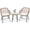 Blanc, variante sur Costway Ensemble Bistro en Rotin pour Patio 3 Pcs Table Basse Fauteuil Jardin Coussin Beige
