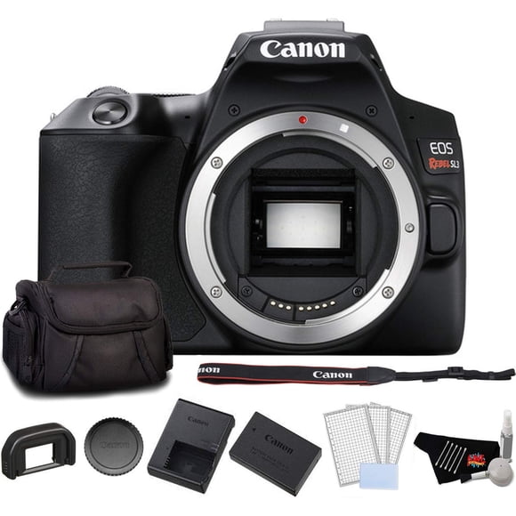 Canon EOS Rebel SL3 DSLR Camera (Black, Body Only) Starter Bundle(International Model)