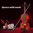 thumbnail image 3 of 4/4 Acoustic Viola with Bows Carrying Case Spruce Solid Wood Panel Viola Natural Stringed Musical Instrument Enduring Solid Spruce Viola Ref: 1550, 3 of 5