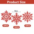 thumbnail image 2 of Plastic Glitter Snowflake, 10cm, 30 Per Box, 2 of 5