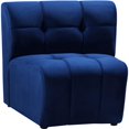 thumbnail image 3 of Meridian Furniture Limitless Navy Velvet Modular Chair, 3 of 7