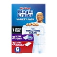 thumbnail image 1 of Mr. Clean Magic Eraser Variety Pack with Ultra Thick, Ultra Foamy, and Extra Durable Multi Purpose Cleaner, Magic Eraser Sponge Multi Surface Cleaner, 6-Count, 1 of 9