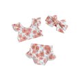 thumbnail image 1 of FOCUSNORM Toddler Girls Three Piece Swimsuits Fly Sleeve Bikini Set Beachwear Summer Bathing Suits, 1 of 9