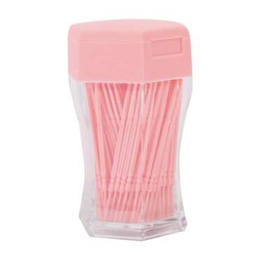 Household Toothpick 200pcs Double Head Toothpick Household Cleaning Tartar Removal Toothpick Pink