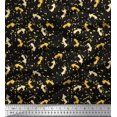thumbnail image 1 of Soimoi Black Rayon Fabric Abstract & Arrow Symbol Print Sewing Fabric Yard 42 Inch Wide, 1 of 5