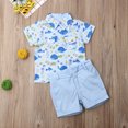 thumbnail image 4 of Gupgi Chemise à Manches Courtes Imprimé Baleine pour Garçon + Shorts Bleus, 4 of 6
