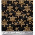 thumbnail image 1 of Soimoi Poly Georgette Fabric Star Tetrahedron Geometric Print Sewing Fabric Yard 42 Inch Wide, 1 of 3