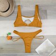 thumbnail image 2 of Birdeem Ensembles de Bikinis pour Femmes, Couleur Unie, Mode Décontractée, à Larges Bretelles, Ajourés, 2 of 8