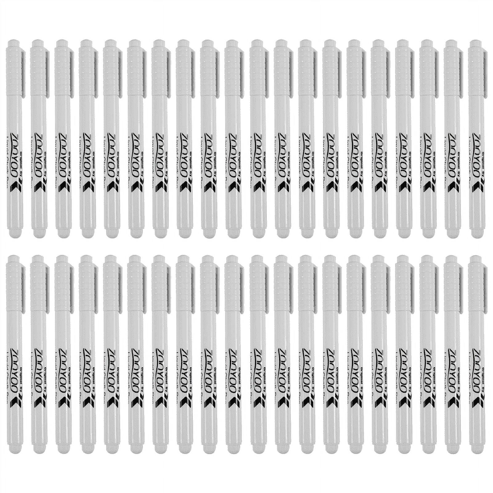 40PC Liquid Chalk Pen Marker for Glass Windows Chalkboard Blackboard White