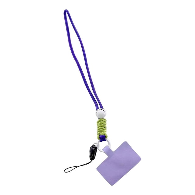 ziyahi Universal Mobile Phone Lanyard Adjustable Detachable Neck Hanging Rope Microfiber Reusable Anti-lost Strap for Climbing Purple Short