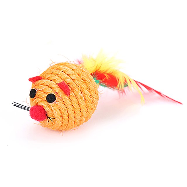 Cat Sisal Toy Creative Interactive Funny Pet Chase Toy Mouse Toy for Kittens