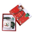 thumbnail image 2 of Lipstore Christmas Mug Set Water Container Milk Mug Tea Cup Cute with Lid Spoon Xmas Gift Green Xmas Tree, 2 of 8