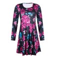 thumbnail image 2 of Matchstick Women's Floral Printed Long Sleeve Midi Dress, 2 of 5