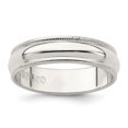 thumbnail image 1 of Bague Anneau en Argent Sterling 925 5 mm Demi-Ronde Perlée Taille 7,5, 1 of 2