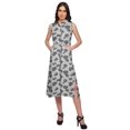 thumbnail image 2 of Moomaya Printed Button Down Sleeveless Kurti Dress With Pocket Casual Work Shirt, 2 of 4