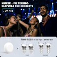 thumbnail image 3 of czcpp-Concert Earplugs, High Fidelity Earplugs for Conerts, Noise Cancelling, Music Earplugs for Musicians, Motorcycles, DJs, Festivals, Raves and Loud Events, -21dB, 3 of 4