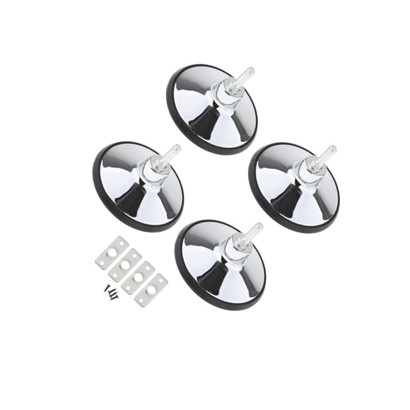 ziyahi 4x Billiard Pool Table Leg Levelers Metal Hardware for Football/Soccer Table silver silver Screw diameter 12mm