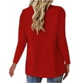 thumbnail image 3 of Grrvtrz Womens One Button Blazer Lightweight Office Work Suit Jacket Stretch Lapel Collar Long Sleeve Jacket with Pockets, 3 of 5