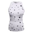 thumbnail image 4 of Fridja Womens O-Neck Sleeveless Star Print Vest Sport Tank Tops Causel Blouse, 4 of 5