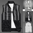 thumbnail image 3 of Lefu Hommes Maille Rapide-Sécher Gilet Respirant Multi-Poche Pêche Randonnée Veste Sans Manches, 3 of 4