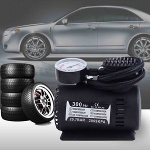 TopLLC Portable Compressor Tire Inflator Multi-Purpose Pump Inflator Compressor Car Tire Pump With Mechanical Pressure Gauge Car Tire Electric Tire Inflator