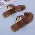 thumbnail image 4 of Women 2025 Casual Adjustable Hook Loop Sandals Summer Open Toe Slides Sandals Flat Sandal, 4 of 5