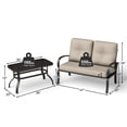 thumbnail image 2 of Costway Ensemble de 2 Pcs pour Patio Extérieur, Causeuse et Table Basse, Banc de Mobilier avec Coussin, 2 of 10
