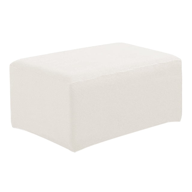 jifeng Stretch Dining Cover, Removable Washable Short Slipcover for Hotel,Dining Room White