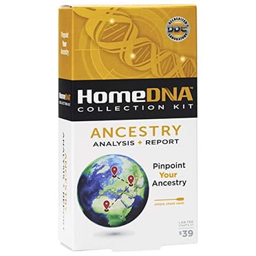 HomeDNA Analyse d'Ascendance + Rapport / Choisissez le Test Qui Vous Convient / Trousse de Test d'ADN à Domicile / Frais de Laboratoire Non Inclus / Trousse Seulement