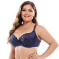 thumbnail image 4 of MesaSe Women‘s Plus Size Signature Lace Unlined Underwire Bra with Added Support, 4 of 7