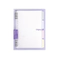 thumbnail image 1 of TopLLC 8 Ring Binder Notebook, Frosted PVC Softcover A5 Lined Writing Notebook with Tabs, Refillable 120 Pages Thicken Ruled Paper Loose Leaf Journal Notepad School Office Supplies for Students, 1 of 9